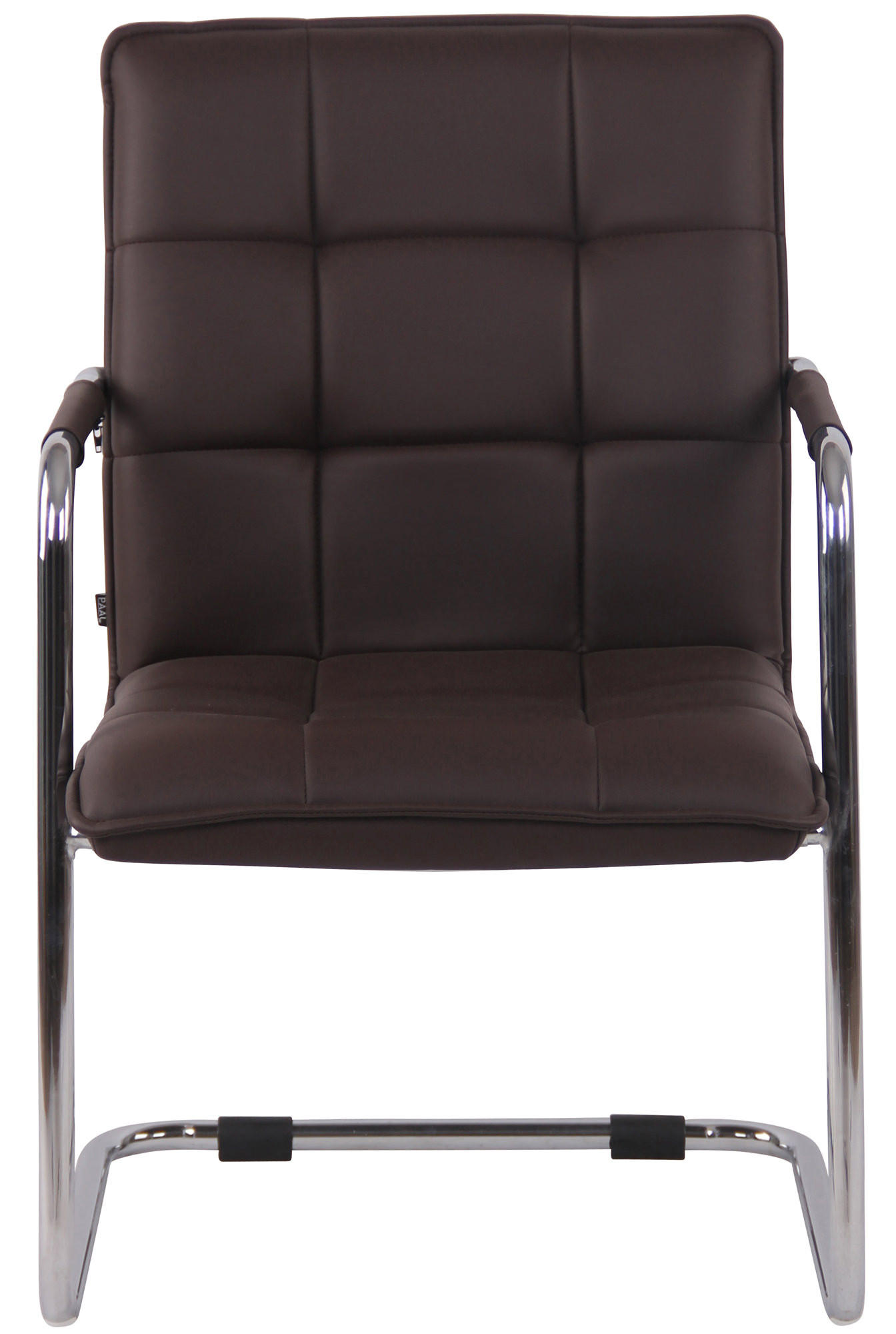 SCHWINGSTUHL Lederlook braun - Chromfarben/Braun, Textil/Metall (57/89/64cm) - CLP
