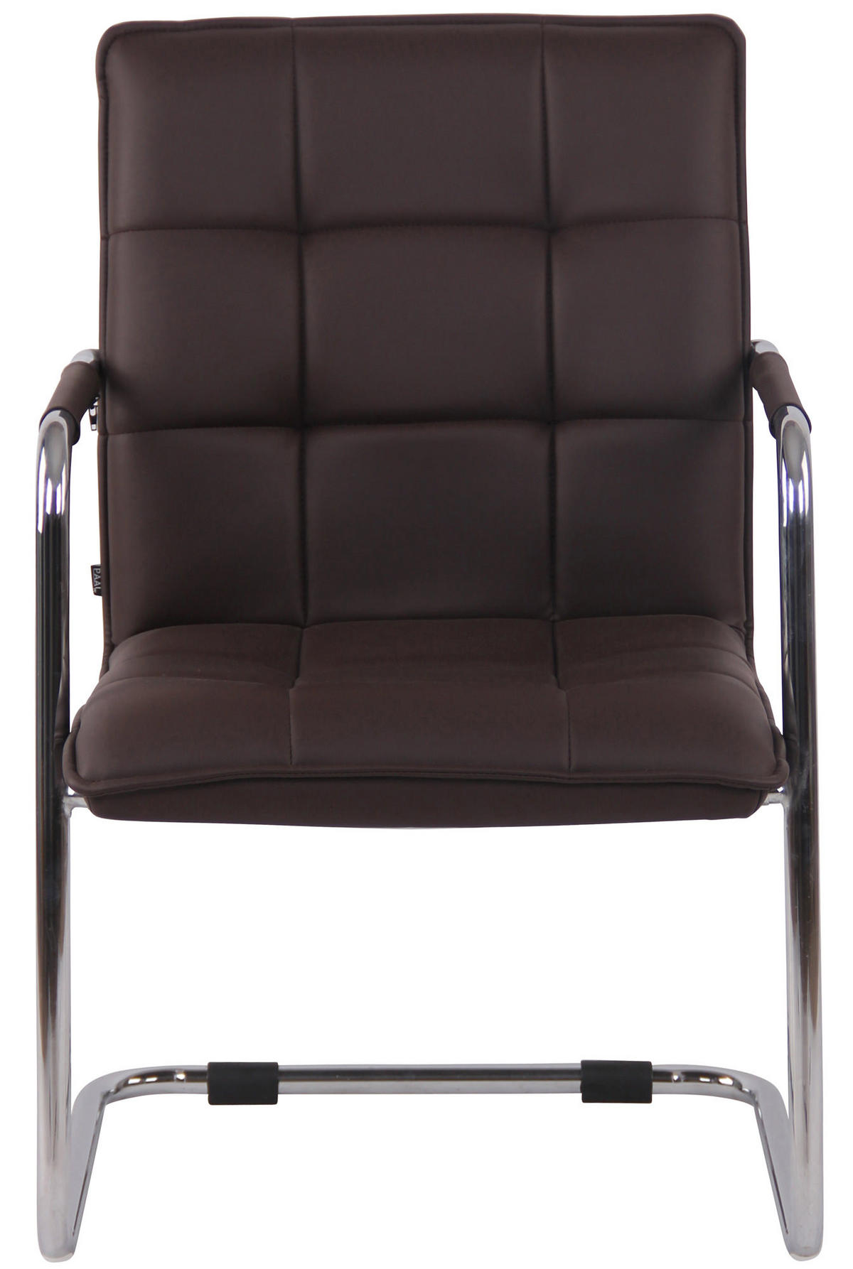 SCHWINGSTUHL Lederlook braun - Chromfarben/Braun, Textil/Metall (57/89/64cm) - CLP
