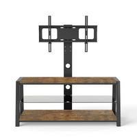 LOWBOARD 116/42/125 cm in Braun mit TV-Ständer und Kabelmanagement - Braun, Holzwerkstoff (116/125/42cm) - Flora Grace