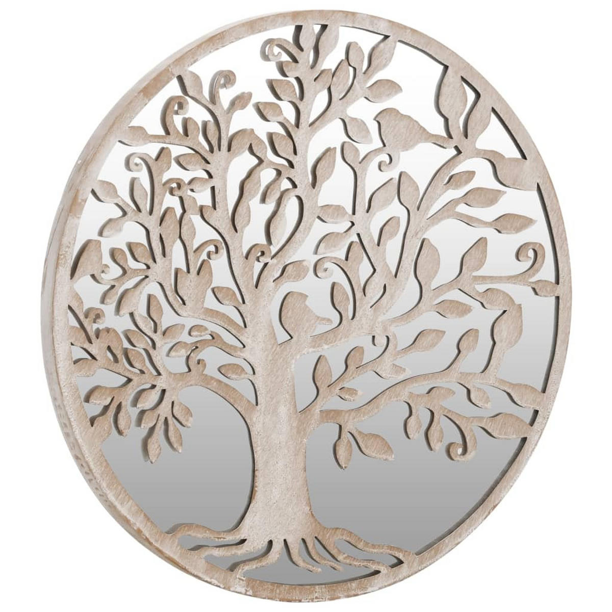 SPIEGEL Sand 40x2,5 cm Eisen Rund für Innenbereich - Creme, Metall (40/40/1cm) - furnicato