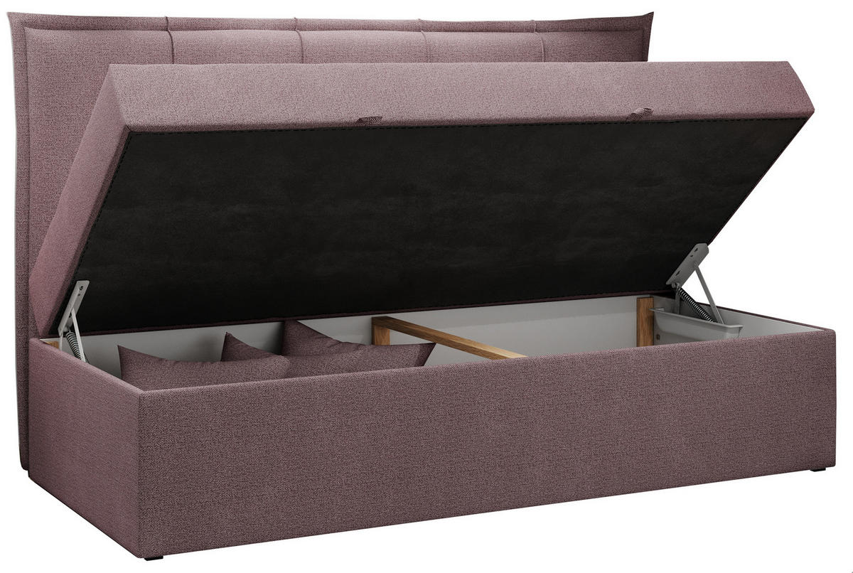 BOXBETT BANCO 90/200 Rosa Struktur - H3 - Rosa, Holz/Textil (90/200cm) - MKS