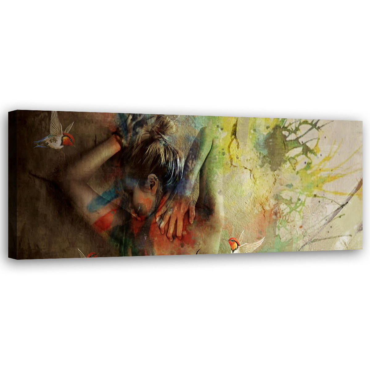 KUNSTDRUCK Bunt 90/30 cm - Multicolor, Textil (90/30cm) - KUNSTLOFT