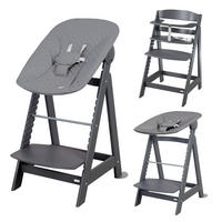HOCHSTUHL-SET 2in1 Born Up Anthrazit - Anthrazit, Holzwerkstoff/Textil (46/94/66.5cm) - Roba