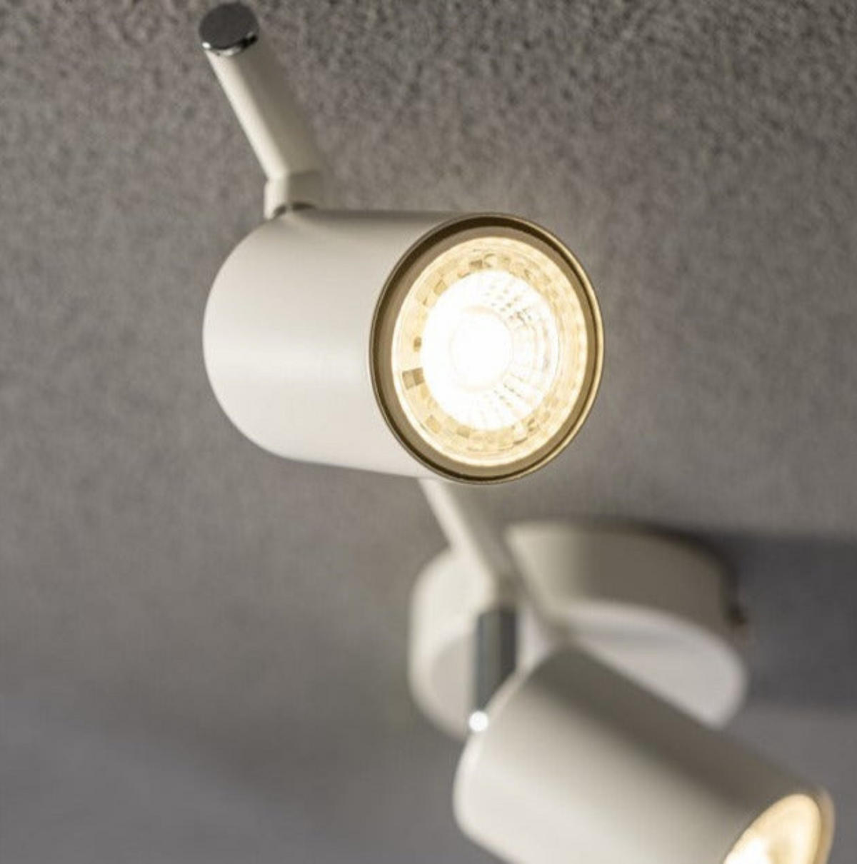 DECKENSTRAHLER BAR LICHT BUCHSE Weiß Vier Köpfe GU10 - Weiß, Metall (9/65/16.5cm) - CGC Europe