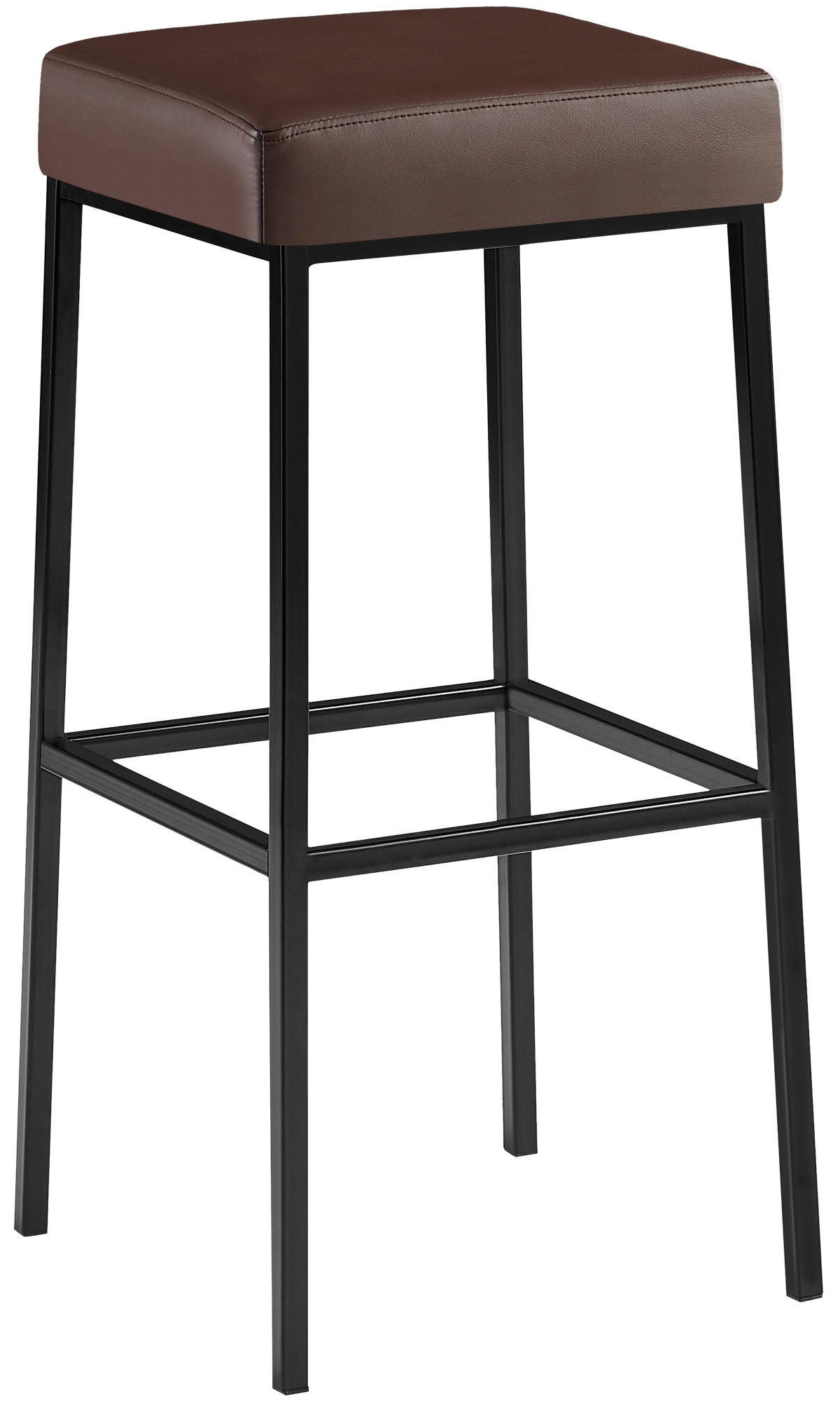 BARHOCKER Lederlook Braun - Schwarz/Braun, Textil/Metall (37/83/37cm) - CLP