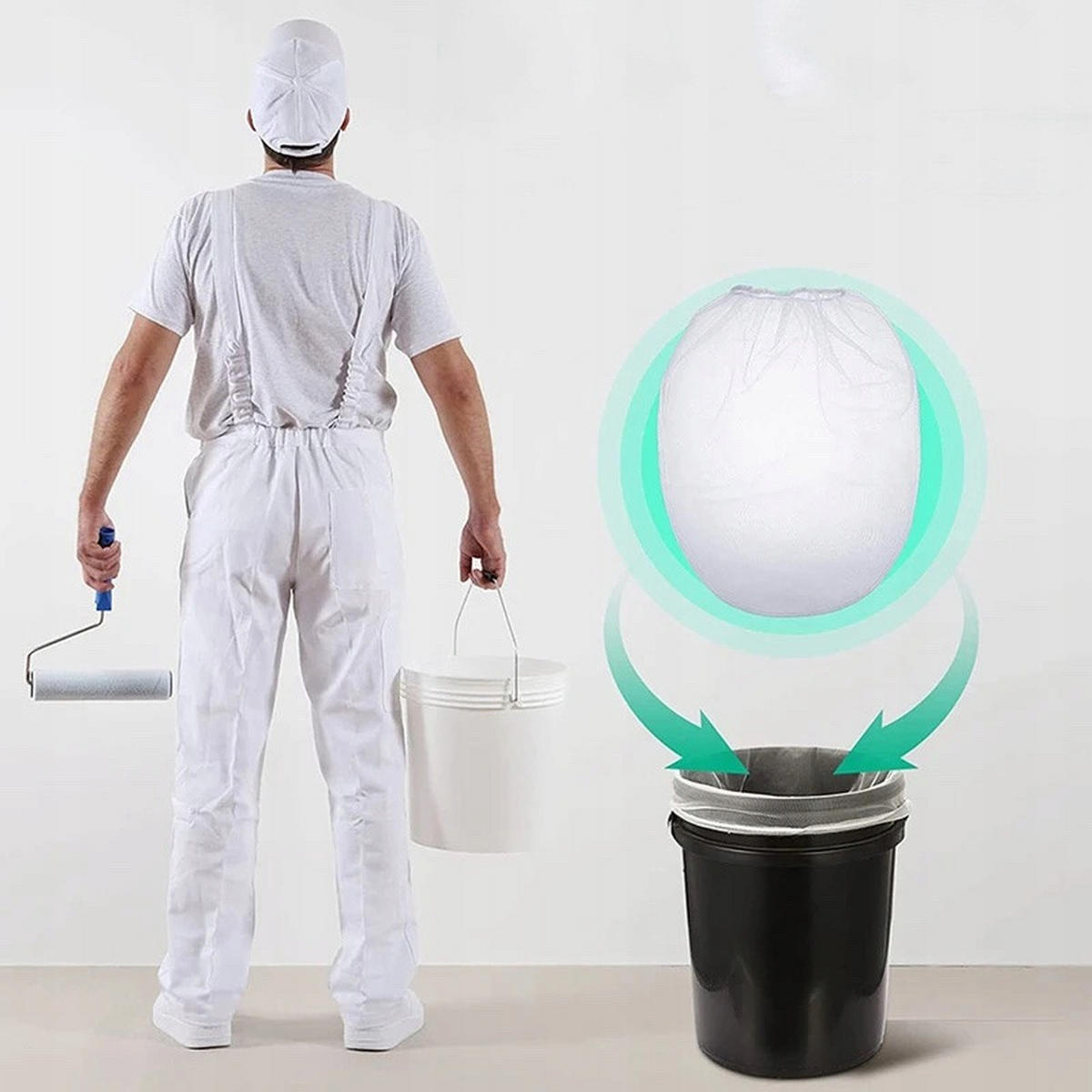 FILTER Universal Filterbeutel - 10 l, 38 x 42 cm, 100 mesh, für Airless-Farbspritzgerät - Multicolor, Kunststoff/Metall