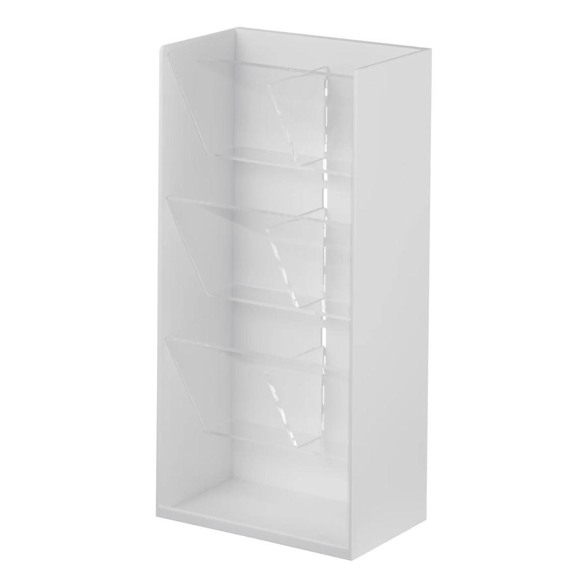 FÖRVARINGSTORN för smink - H25 cm - Vit, Plast (7.7/25/12cm) - Yamazaki