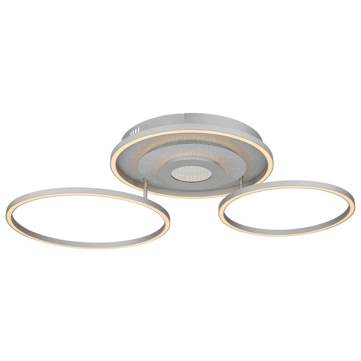 DECKENLEUCHTE MILES Metall Silber LED - Silberfarben, Metall (99.2/57/11.5cm) - Globo Lighting