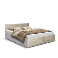 BETT Beige ALDO 2 Mit Gepolsterten Paneelen 120x200 cm - Beige, Textil (120/200cm) - Sepro Meble
