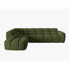 ECKSOFA links Lisa aus strukturiertem Stoff grün meliert 5 Sitzplätze - Grün, Textil (234/293cm) - Micadoni
