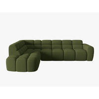 ECKSOFA links Lisa aus strukturiertem Stoff grün meliert 5 Sitzplätze - Grün, Textil (234/293cm) - Micadoni