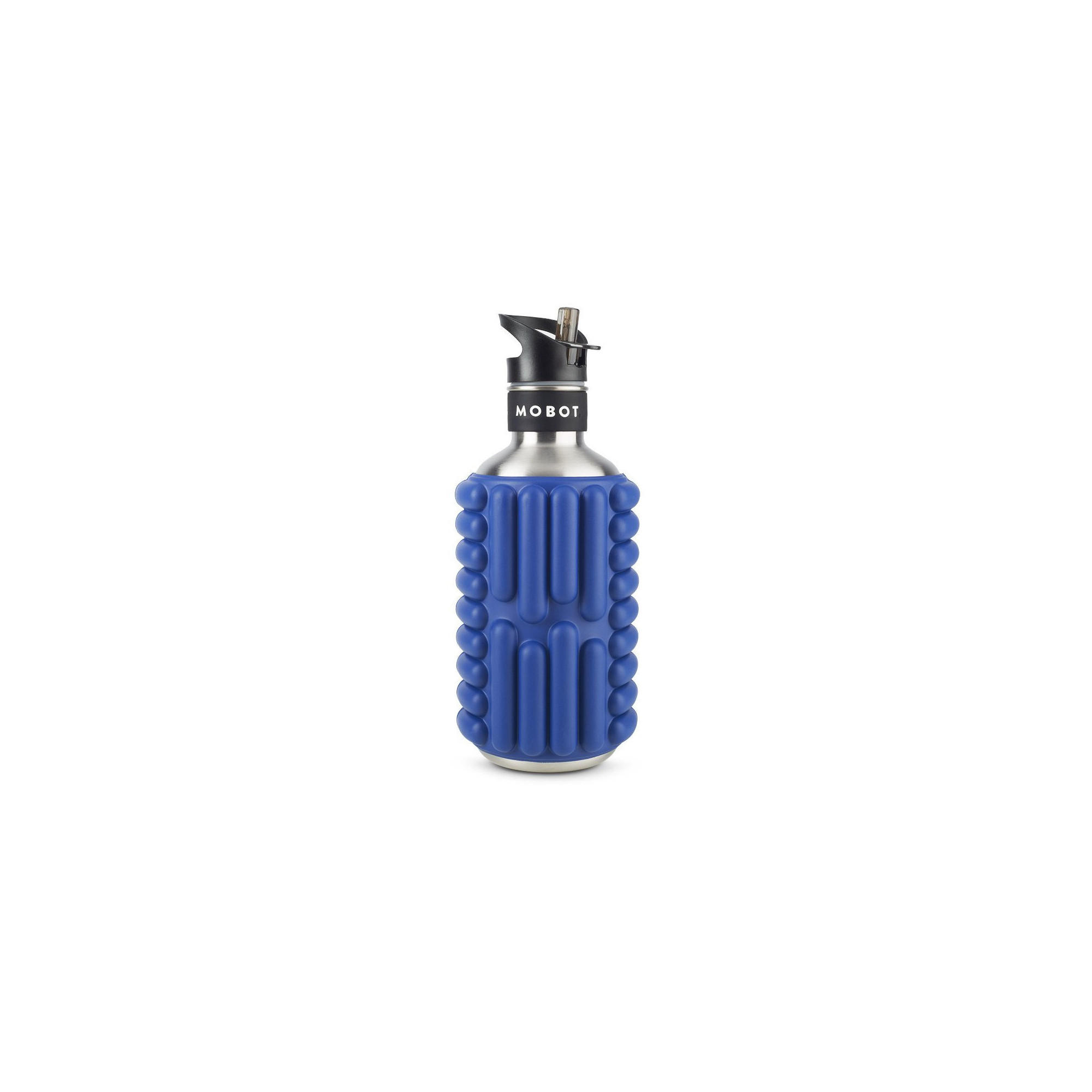SPORTFLASCHE - Funktion 2 in 1 Massageroller - Blau - Blau, Metall (1.2L) - Mobot