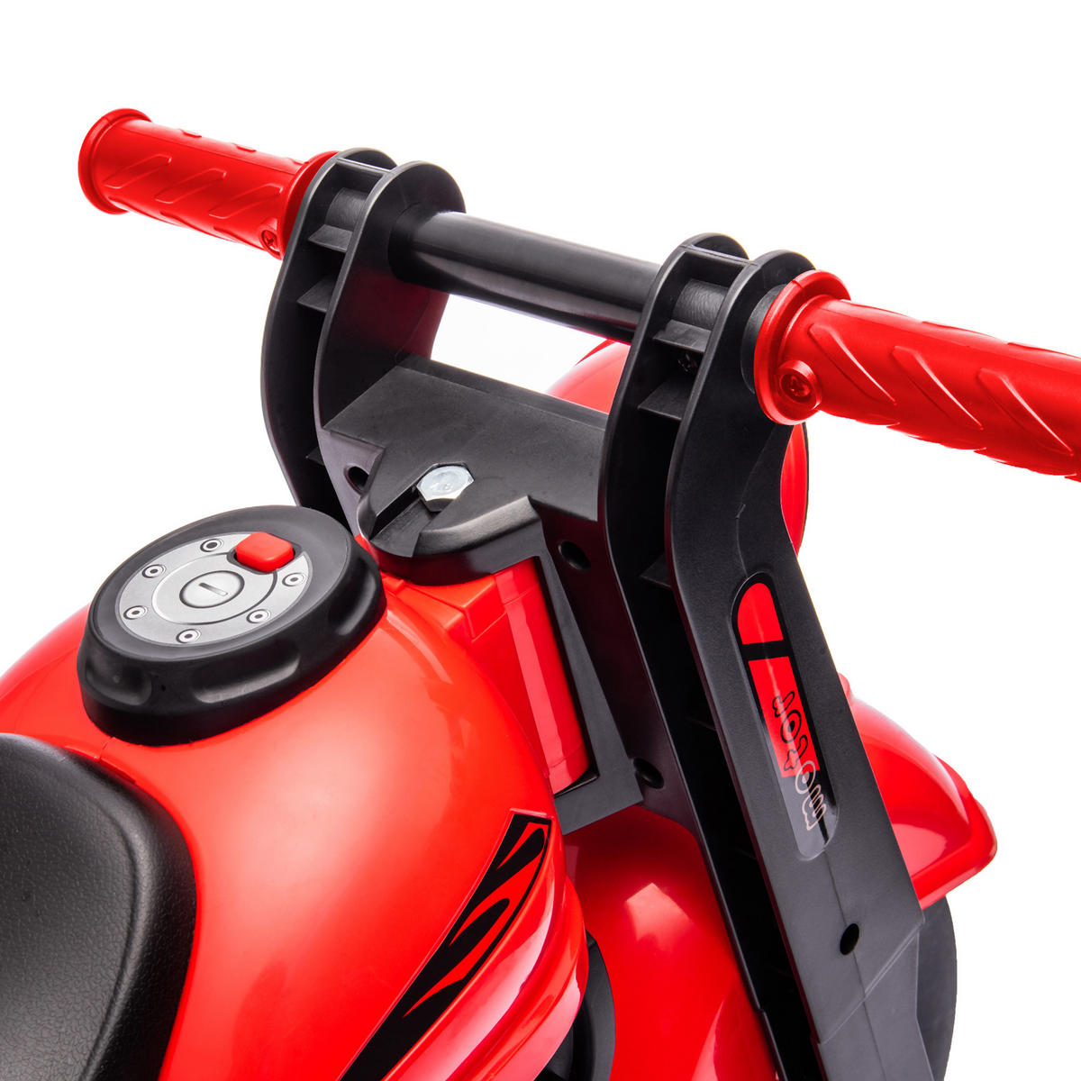 RUTSCHAUTO, Motorrad-Design, Musik und Seifenblasen, für 2-5 Jahre, Rot - Rot, Kunststoff/Metall (80/35.5/42cm) - AIYAPLAY
