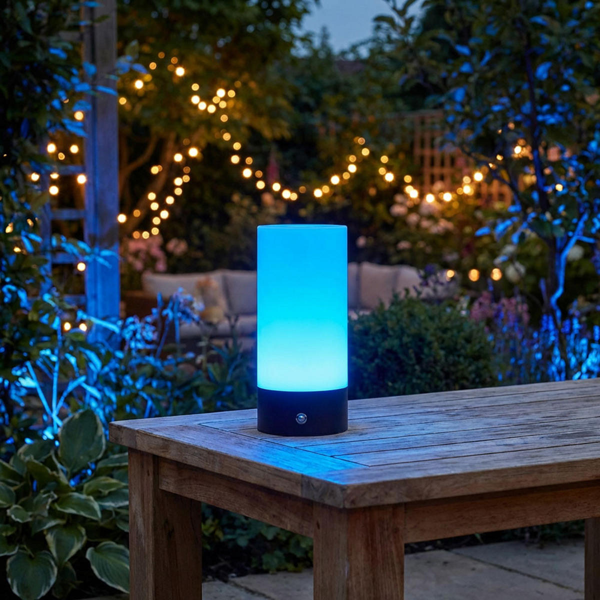 TISCHLEUCHTE RGB-LED Metall, Akku, Touchdimmer, 2er Set - Weiß, Metall (8.8/8.8/19cm) - Globo Lighting