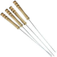 GRILLSPIESSE Edelstahl-Set 4-teilig Silberfarben - Silberfarben, Metall (38.5cm) - BBQ Collection