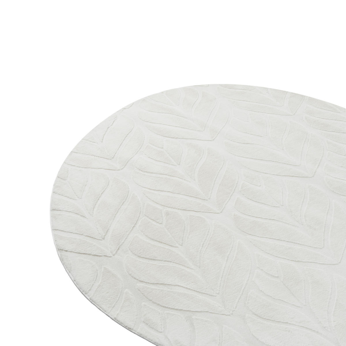 KOBEREC Z UMĚLÉ KOŽEŠINY Krémově bílý 160 cm Mitchell - bílá/krémová, plast (160/160cm) - Beliani