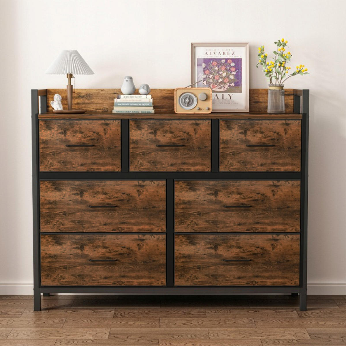 KOMMODE, braun 98/28.5/85 cm - Braun, Holzwerkstoff (98/85/28.5cm)