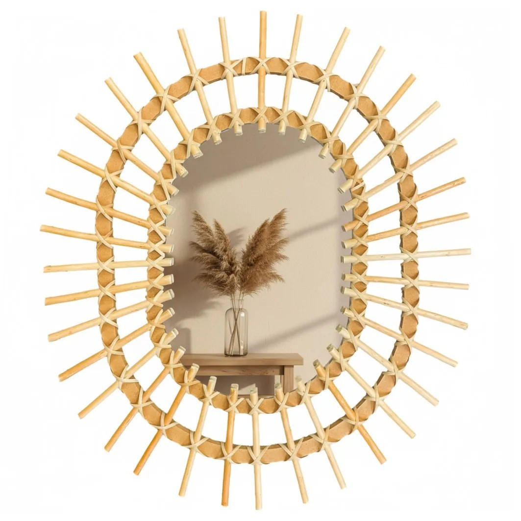 REA Boho-Wandspiegel Braun 49x2x57 cm