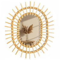 BOHO-WANDSPIEGEL Rea 57cm Qdj5749 - Braun, Glas (49/2/57cm) - REA