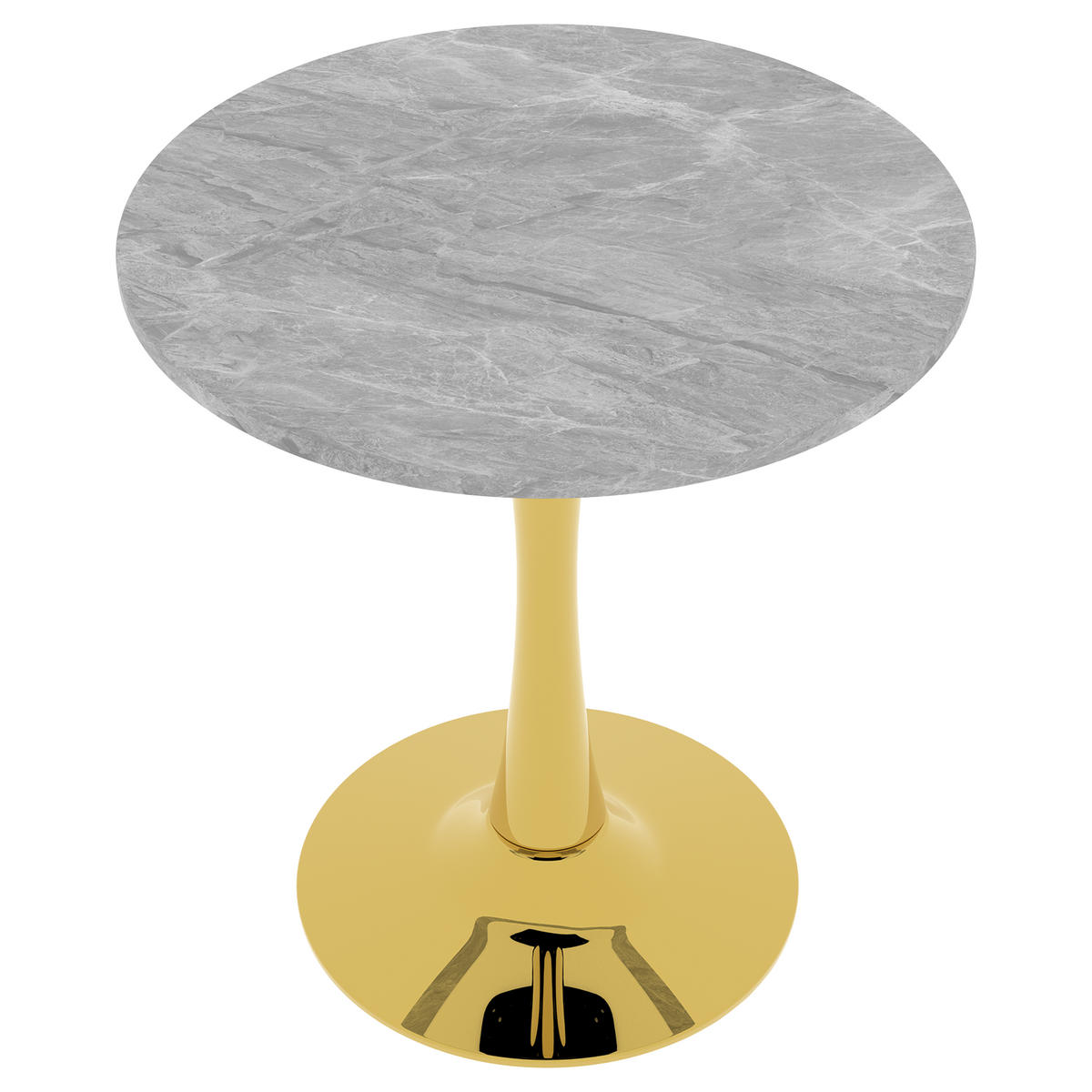 ESSTISCH Goldfarben-Grau 70/70/72 cm - Goldfarben, Holz (70/70/72cm) - PANGIVO