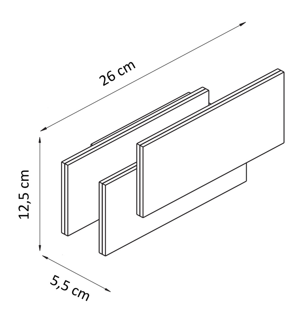 WANDLEUCHTE Trio, Weiß, 26cm - Weiß, Metall (12.5/26/26cm) - KOSILUM