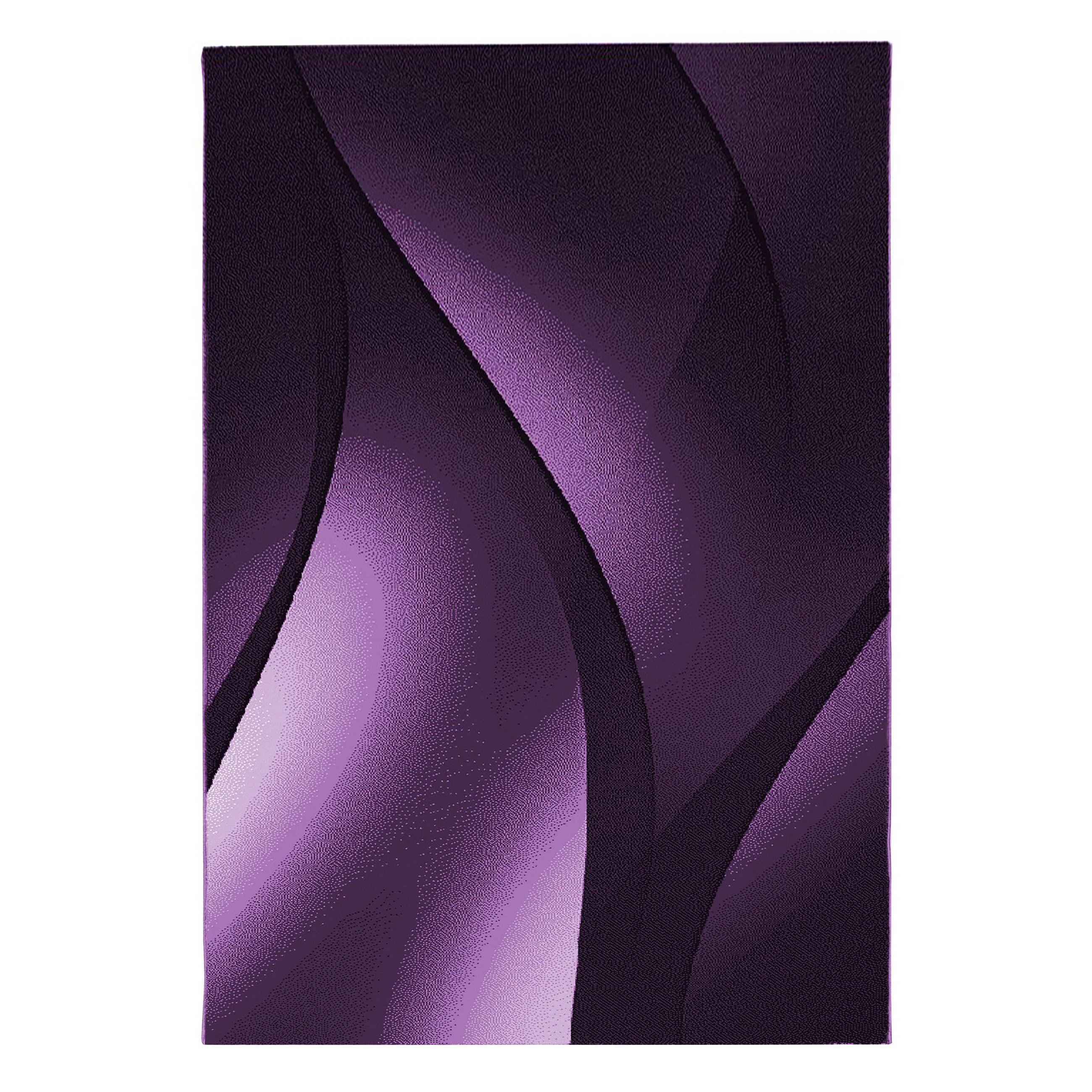 TEPPICH Kurzflor Ombre-Verlauf Polypropylen Wohnzimmer Violett Rechteckig 120x170 - Lila, Textil (120/170cm) - KADIMA DESIGN