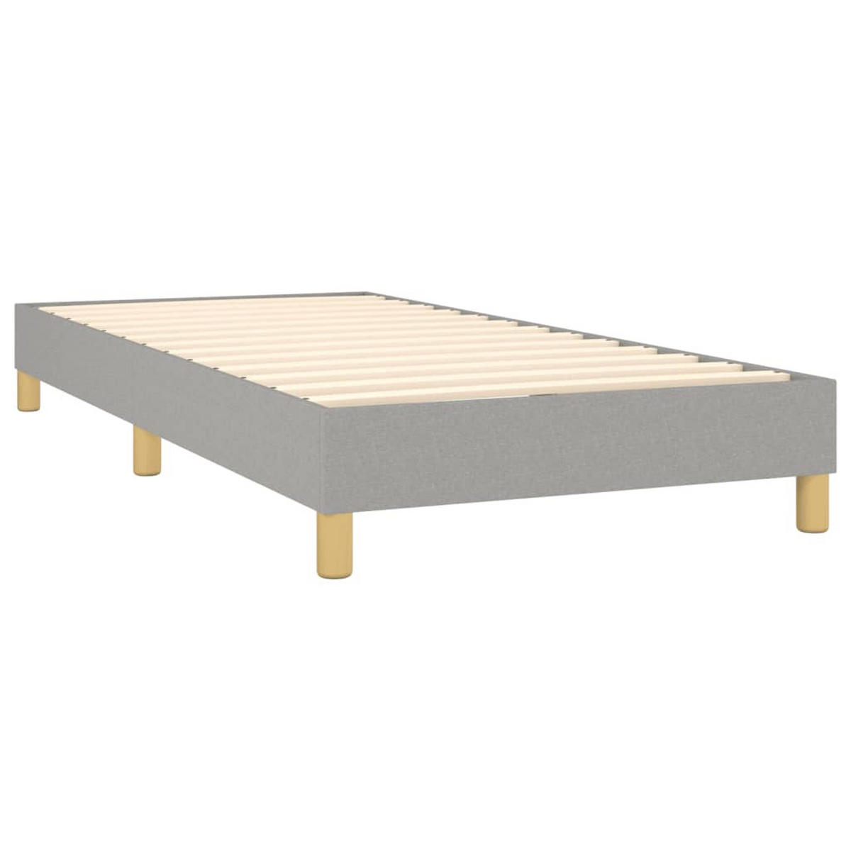 POLSTERBETT Quinn 100/203 cm - Hellgrau, Holzwerkstoff (100/200cm) - Nettlife