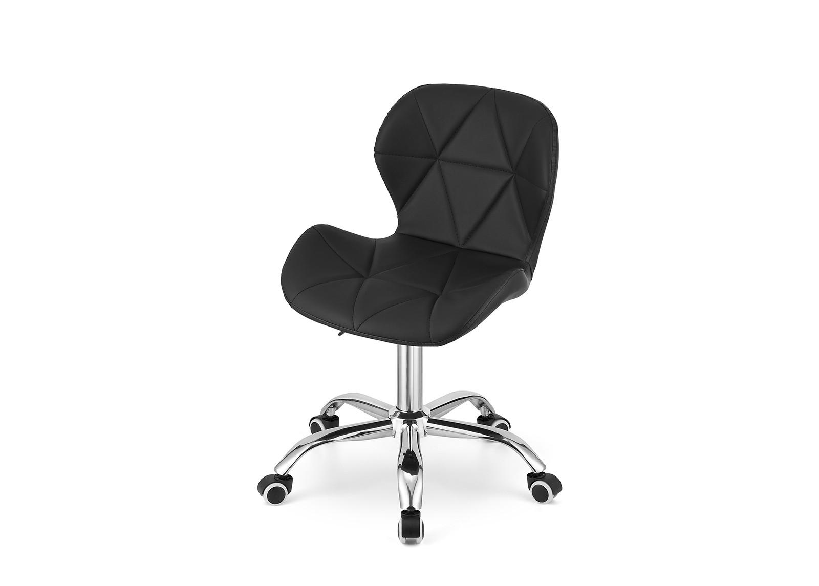 BÜROSTUHL Avola, schwarz - Schwarz, Leder (47.5/84.5/55.5cm)