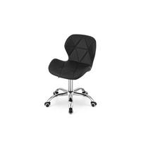 BÜROSTUHL Avola, schwarz - Schwarz, Leder (47.5/84.5/55.5cm)