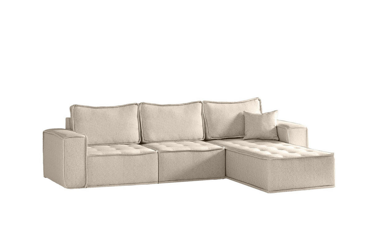 ECKSOFA Sande In Alpine - Beige, Holzwerkstoff/Textil (292/192cm) - Fun Möbel
