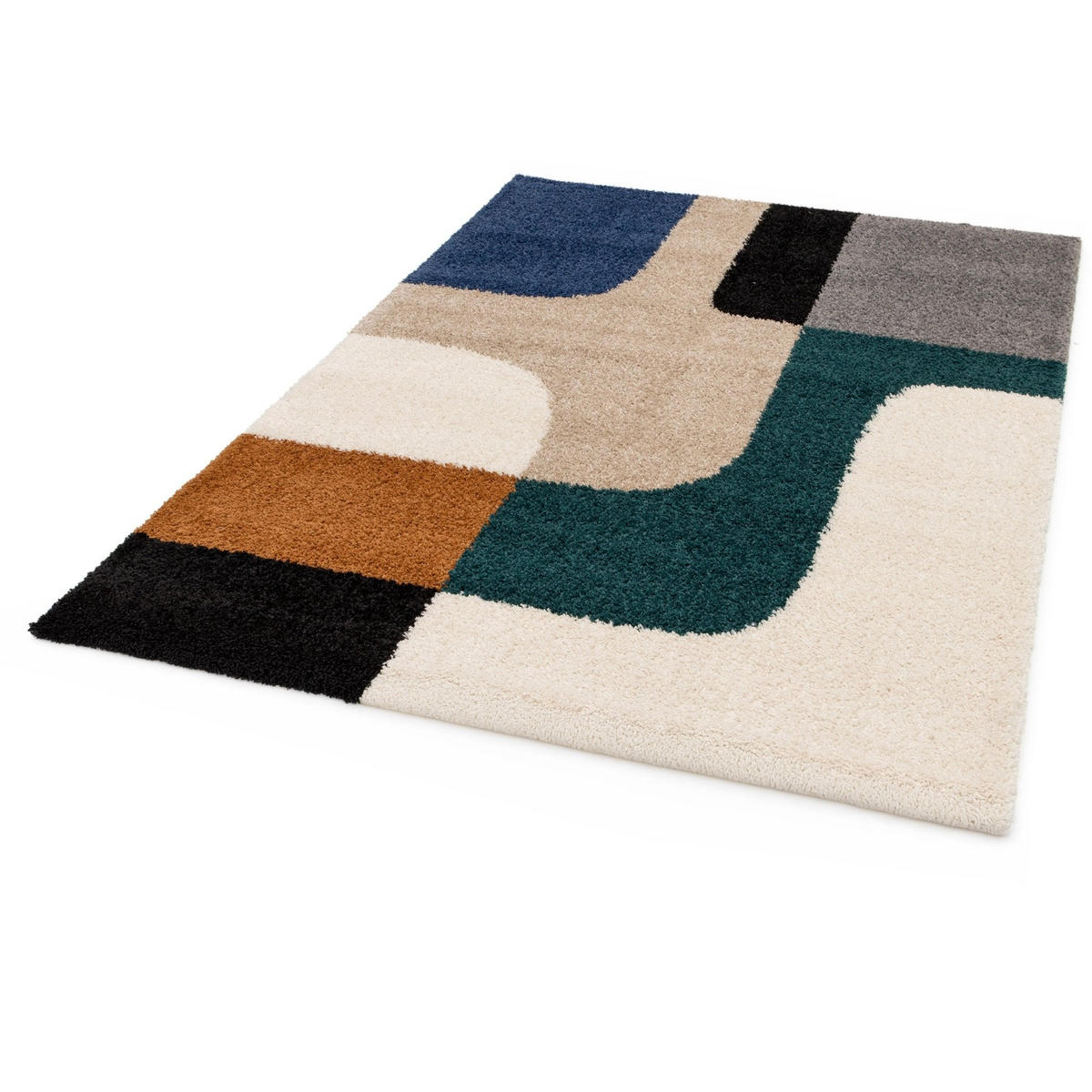 DESIGN Teppich dick und bequem mehrfarbig - Multicolor, Textil (120/170cm) - AFK Living