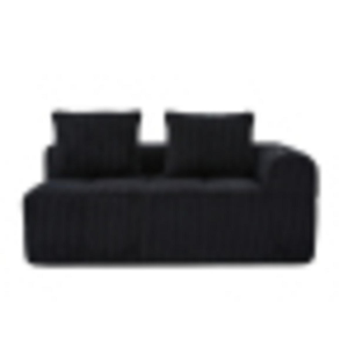 2-SITZER-SOFA aus Cord 158x93x61 cm mit Seitenfächern & Becherhaltern, schwarz - Schwarz, Textil (93/61/158cm) - Luhomfu