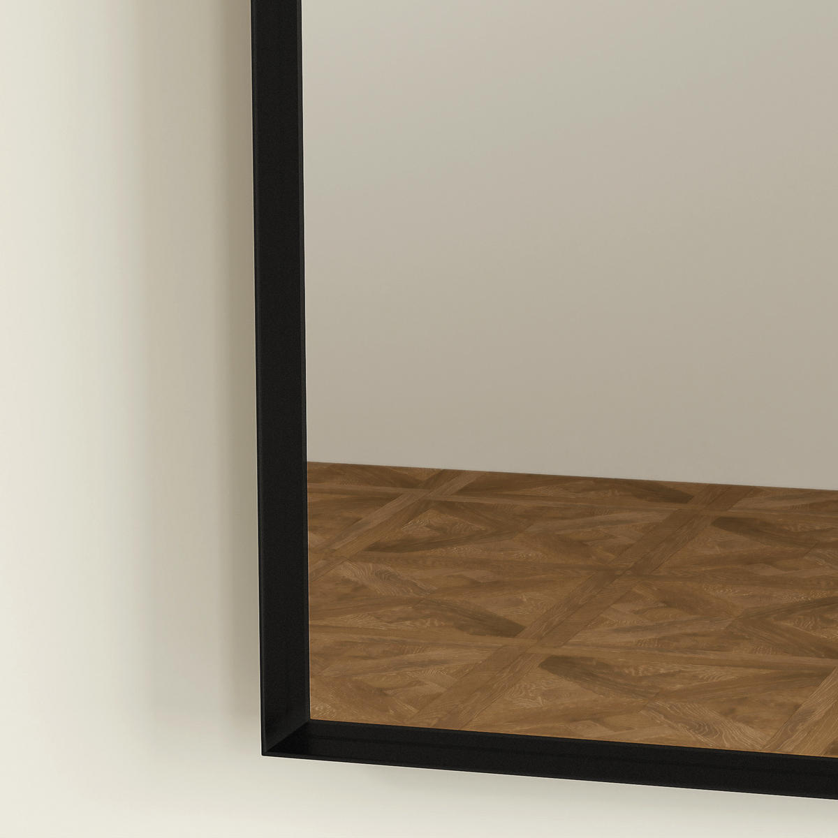 BADSPIEGEL 50 x 70 cm Spiegel mit Splitterschutzfolie, Schwarz - Schwarz, Glas (50/70/3cm) - HOMCOM