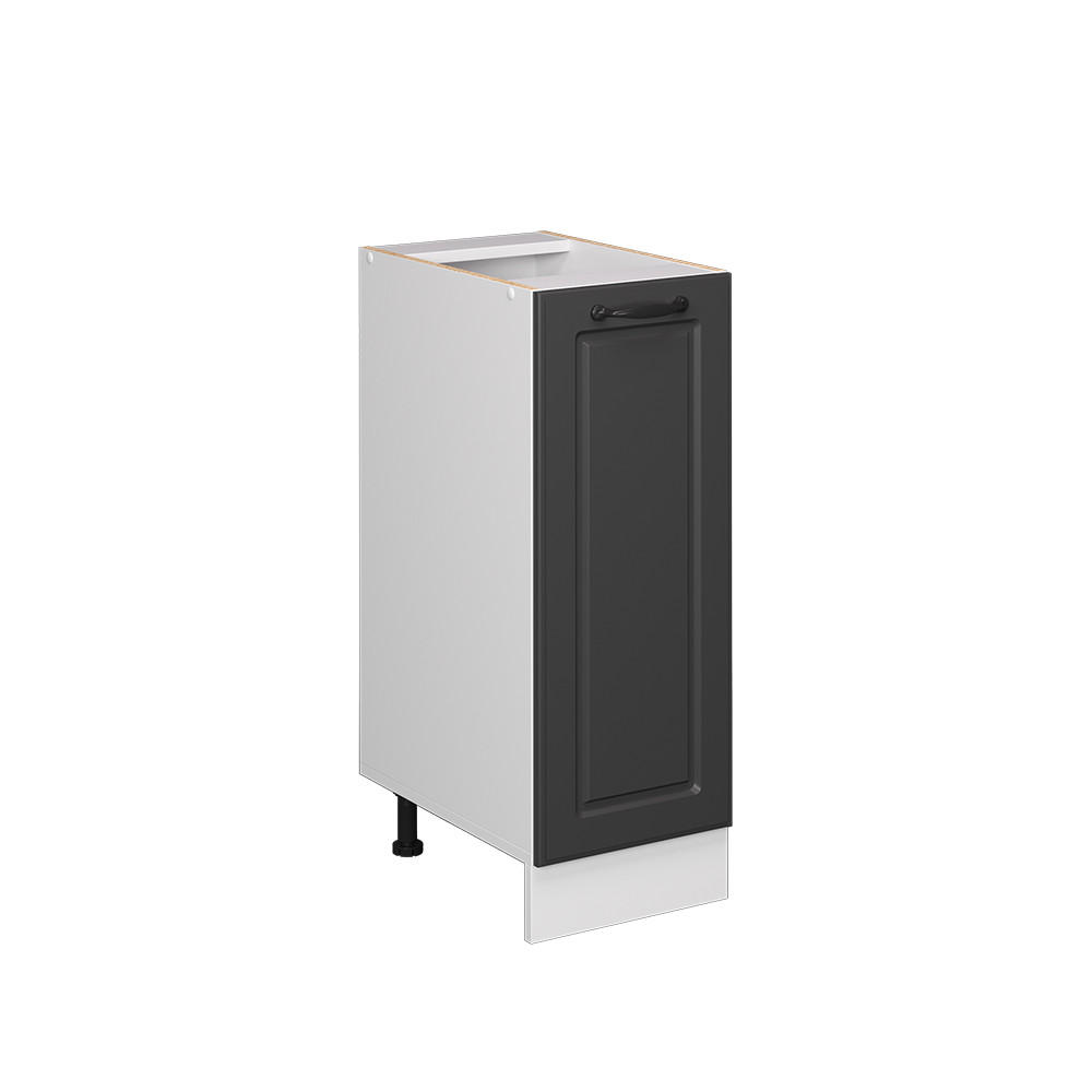 APOTHEKERSCHRANK R-Line Anthrazit Landhaus 30 cm ohne AP - Anthrazit/Weiß, Holzwerkstoff (30/81.6/46cm) - Vicco