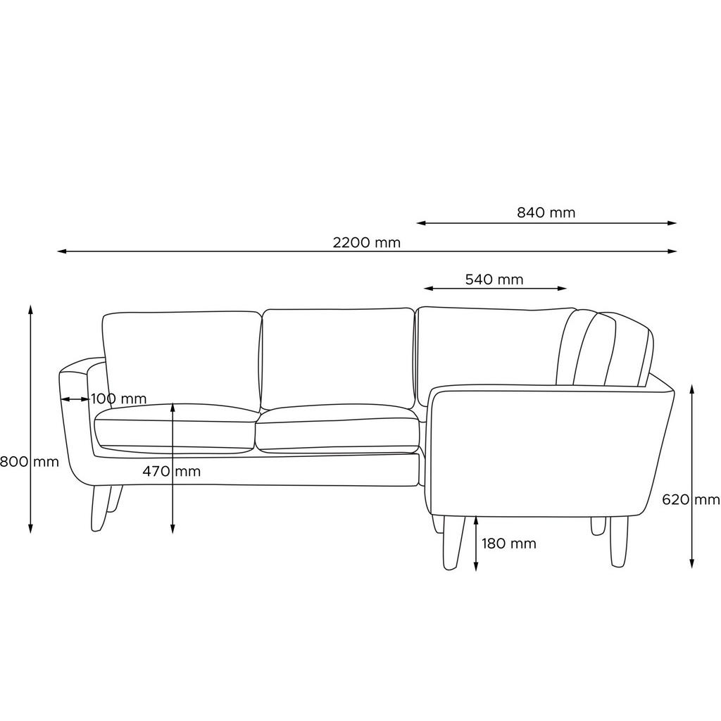 Thumbnail - Konsimo® Ecksofa-Links, Gelb, Textil, L-Form, 220x181 cm, FSC 100%, Hergestellt in Europa, Wohnzimmer, Sofas & Couches, ...