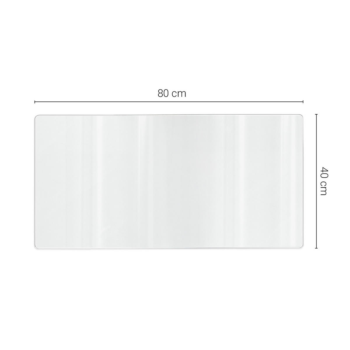 SCHUTZMATTE 80 x 40 cm – Transparente – Weiches Glas - Transparent, Kunststoff (0.2/40/80cm) - TULUP