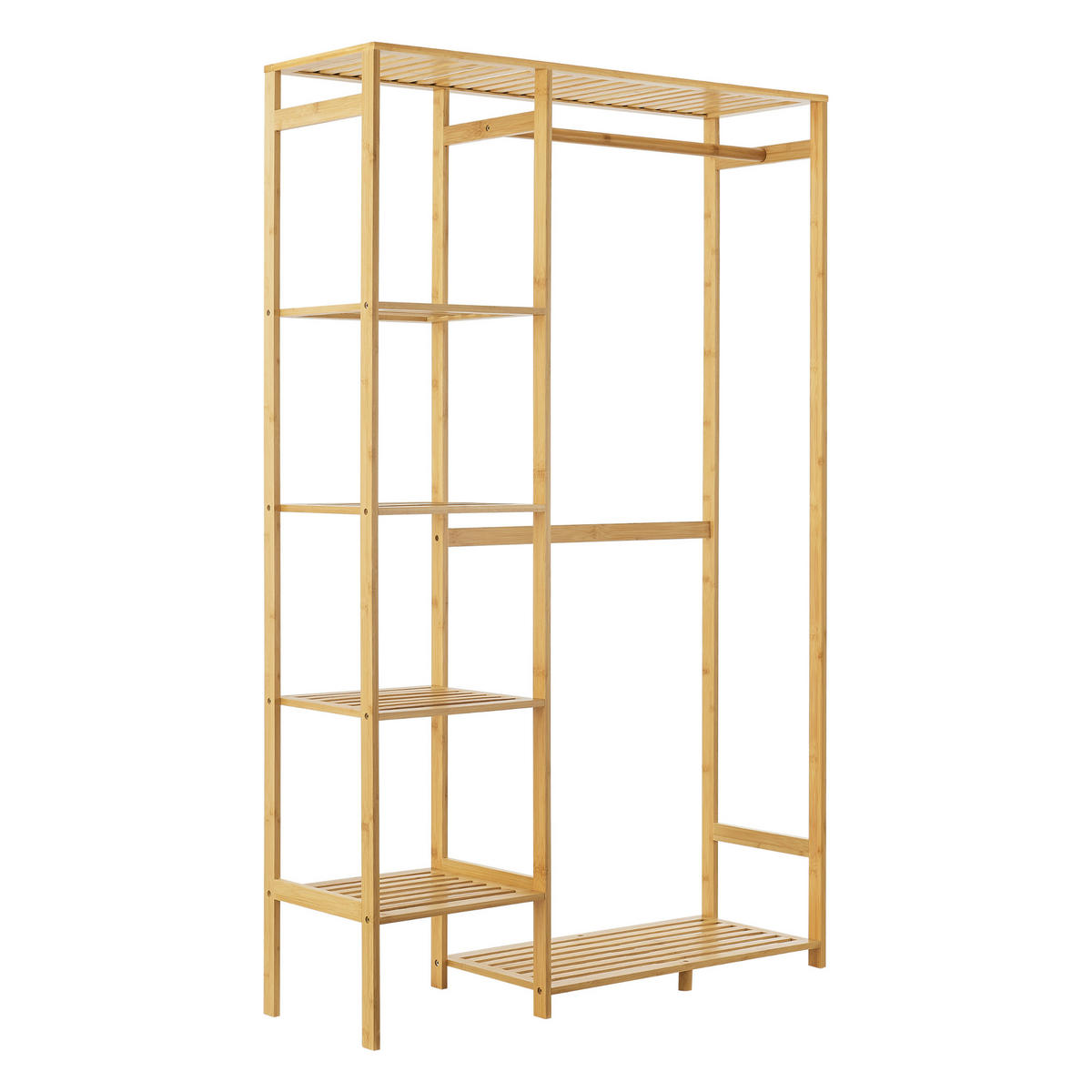 GARDEROBENSTÄNDER Eurajoki - Naturfarben, Holz (90/145/30cm) - [en.casa]