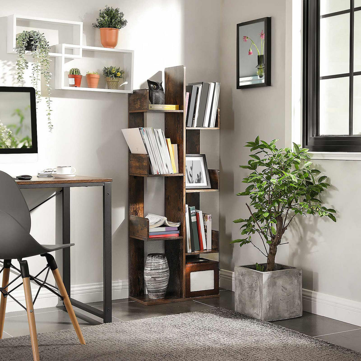 STANDREGAL BÜCHERREGAL - Braun, Holzwerkstoff (25/140/50cm) - Hansiro