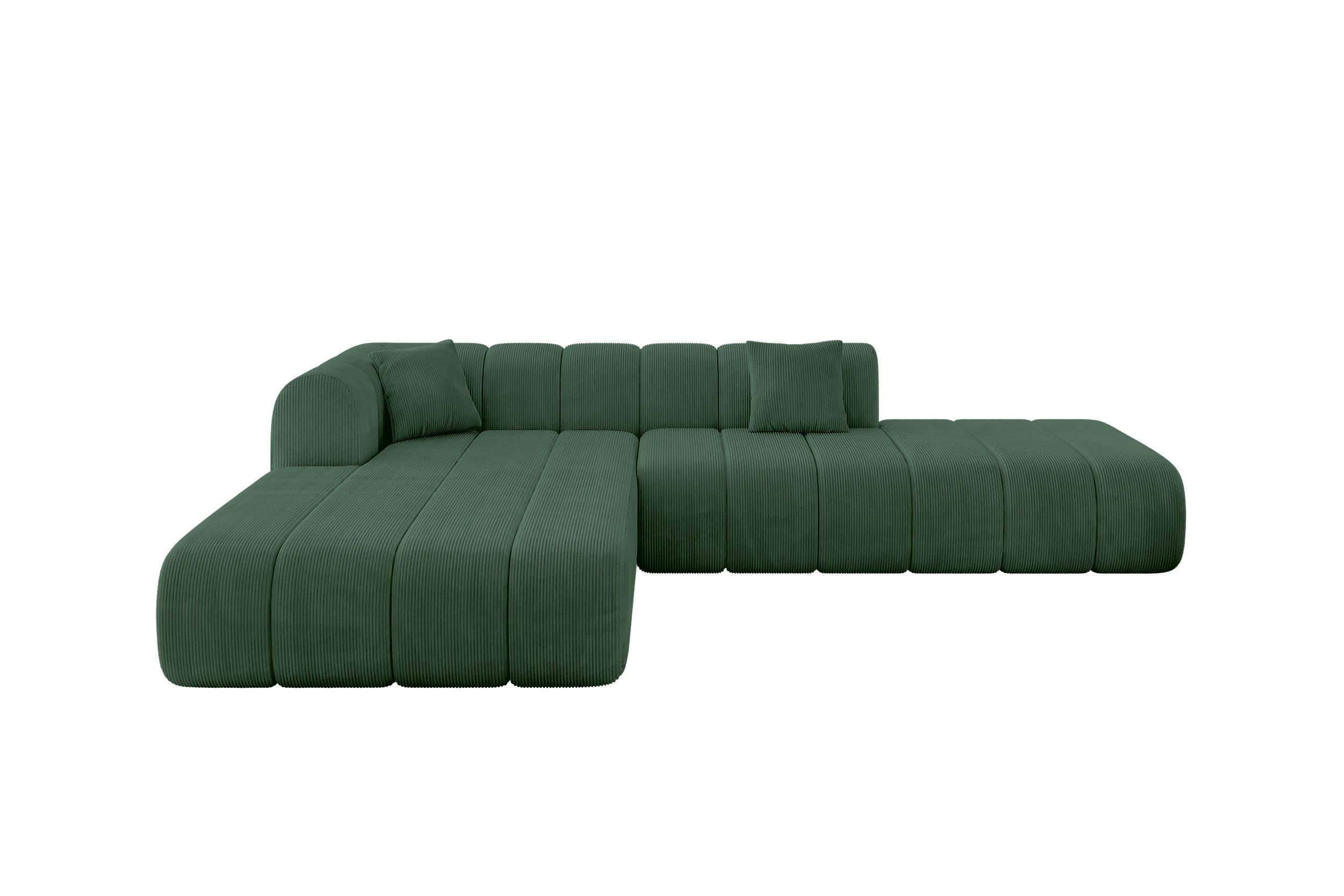 Altdecor Ecksofa Waldgrün 289x176 cm