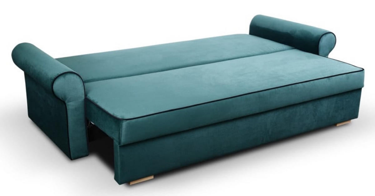 SOFA Grün INES Mit Steppnähten - Grün, Textil (237/90/85cm) - Sepro Meble