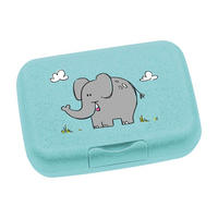 BROTDOSE Bambini Elefant 13.5 x 19 x 6.6 cm - Türkis, Kunststoff (19/6.6/13.5cm) - Leonardo Living