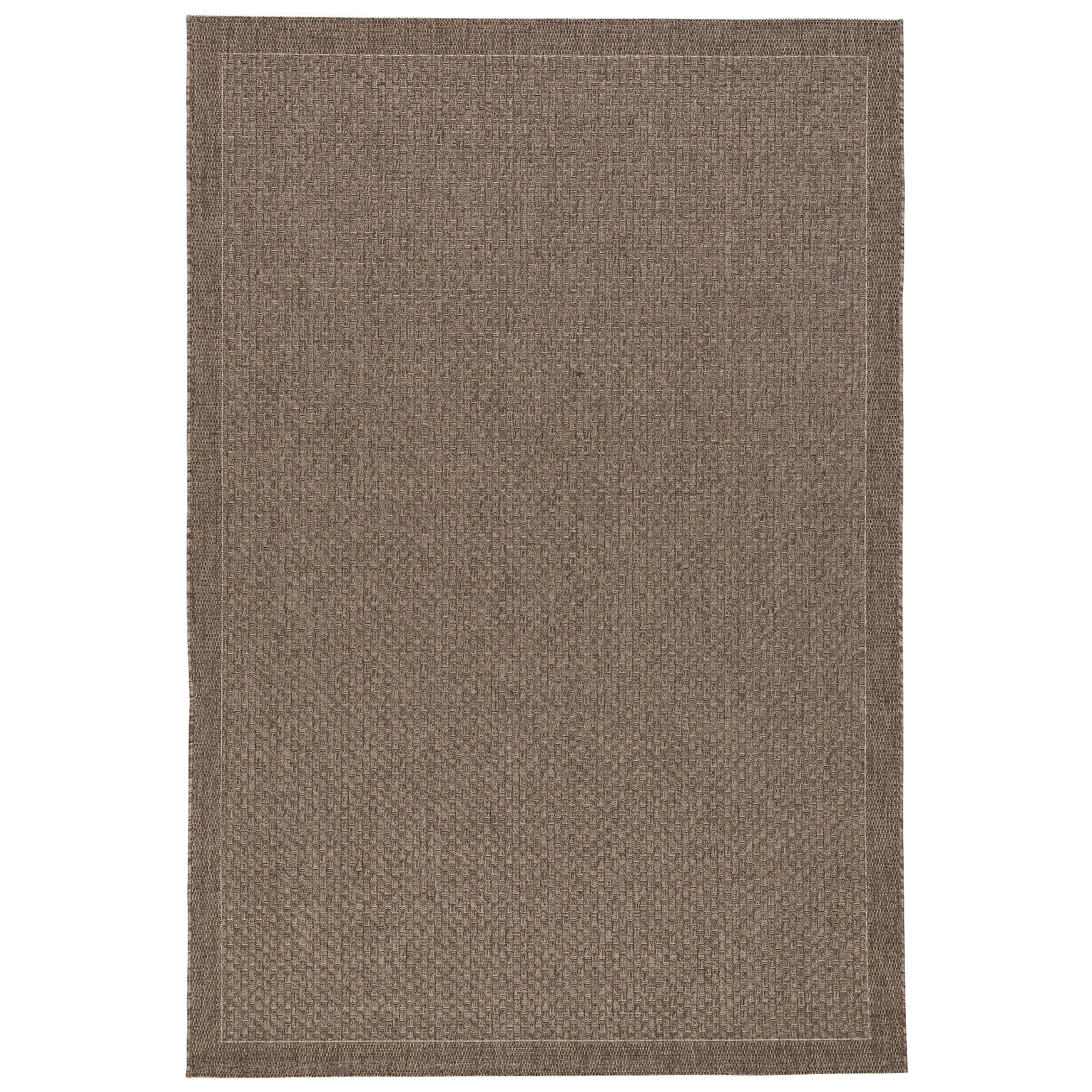 IN & OUTDOOR TEPPICH NATUR PANAMA BORDÜRE - Dunkelbraun, Textil (120/170cm) - Pergamon