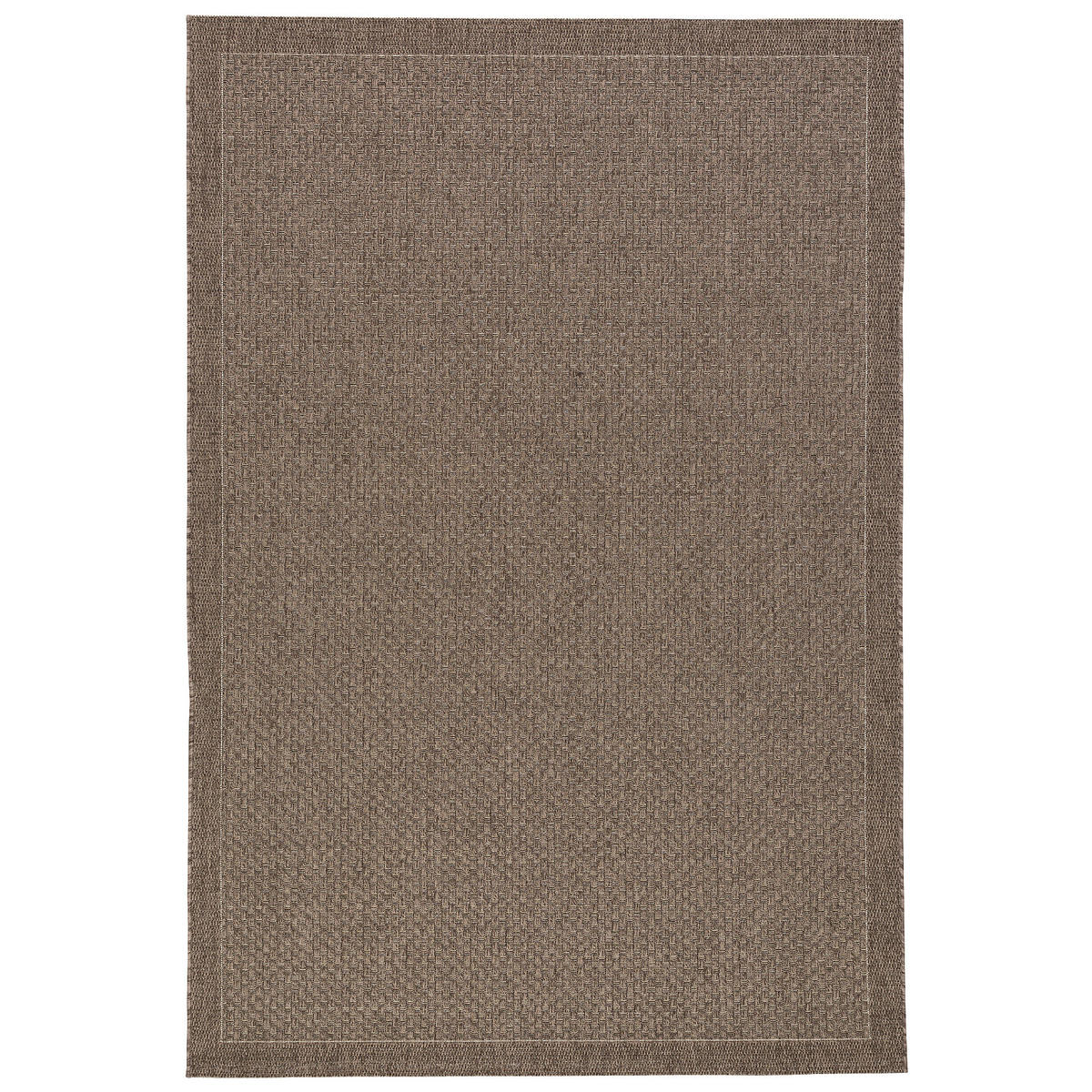 IN & OUTDOOR TEPPICH NATUR PANAMA BORDÜRE - Dunkelbraun, Textil (80/150cm) - Pergamon