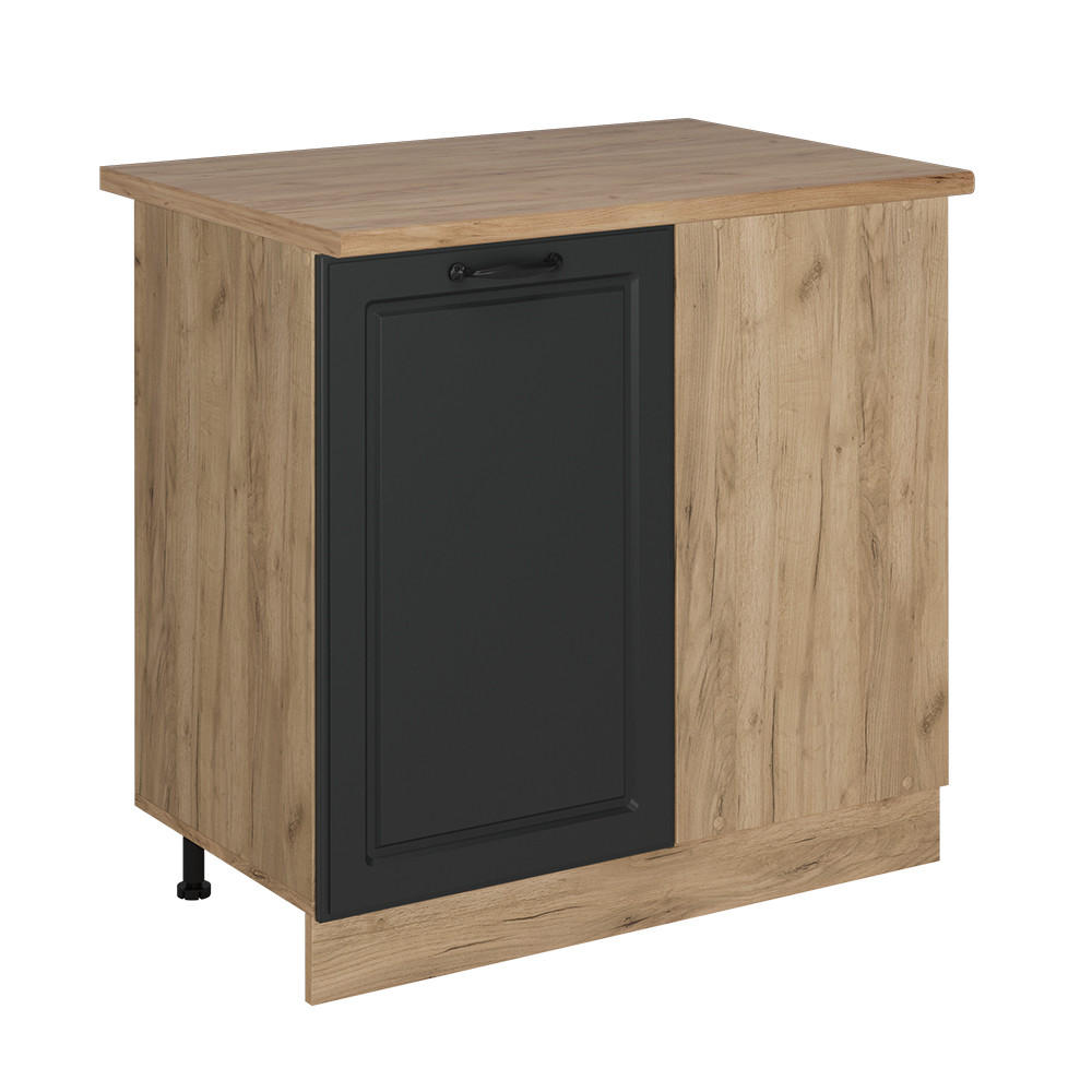 HÖRNUNDERSKÅP R-Line Antracit hus på landet 86 cm , AP Oak Antracit, Honungsek 81.6/86/60 cm