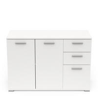SIDEBOARD 2+1 Türen und 2 Schubladen H82,4 cm - IZZY - Weiß, Holzwerkstoff (41.9/82.4/119.6cm) - Calicosy