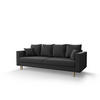 SOFA KRISTI mit Schlaffunktion ITAKA 27 Sofa mit Stauraum - Dunkelgrau, Textil (90/87/230cm) - Bedante