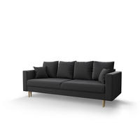 SOFA KRISTI mit Schlaffunktion ITAKA 27 Sofa mit Stauraum - Dunkelgrau, Textil (90/87/230cm) - Bedante