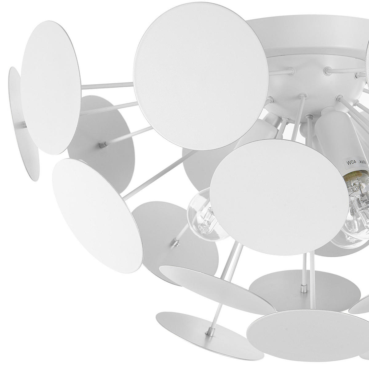 HÄNGELEUCHTE Maritsa 44/44/129 cm - Weiß, Metall (52/52/28cm) - Beliani