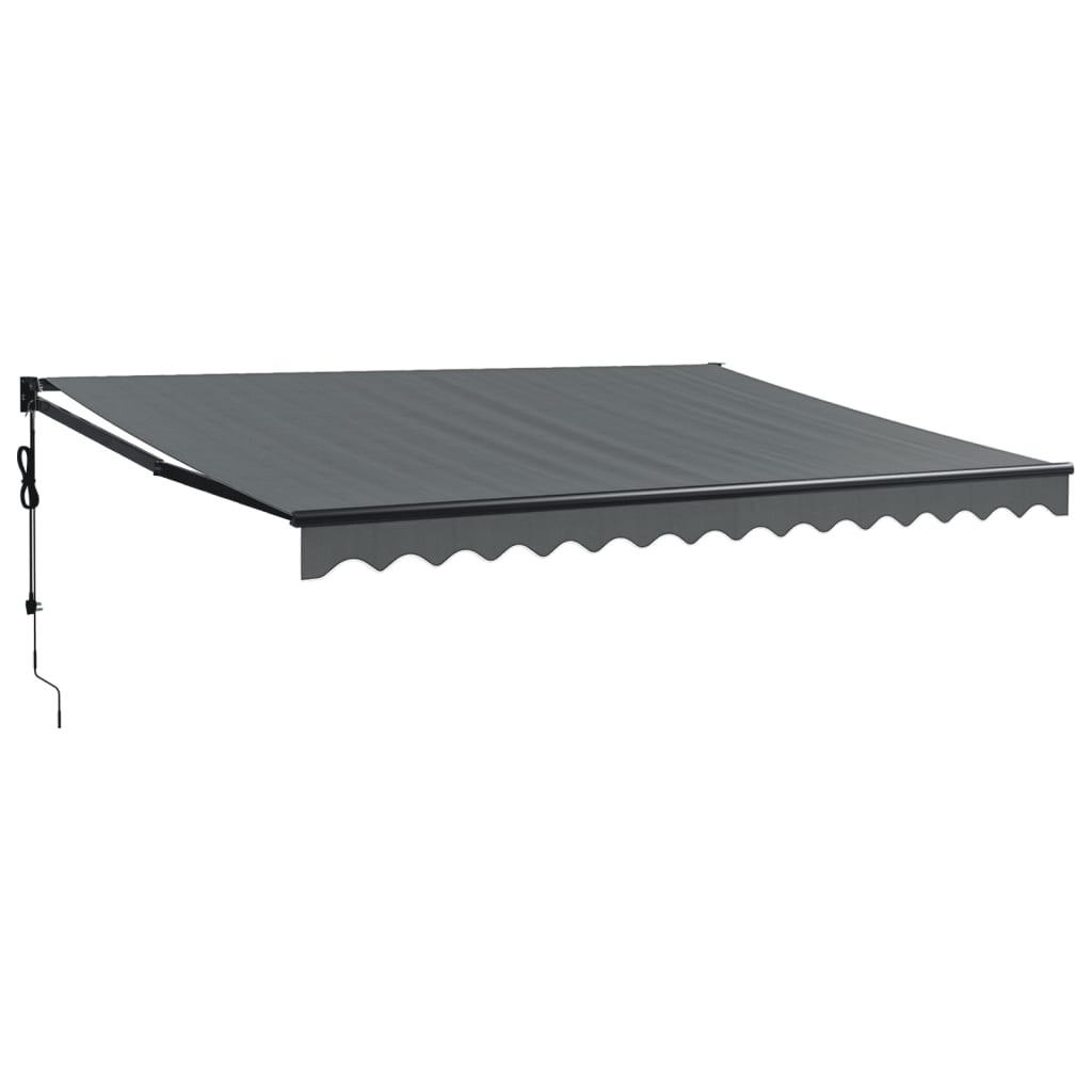 ELEKTRISCHE Markise mit Kurbel Anthrazit 4,5x3 m - Anthrazit, Textil (450/150/300cm) - furnicato