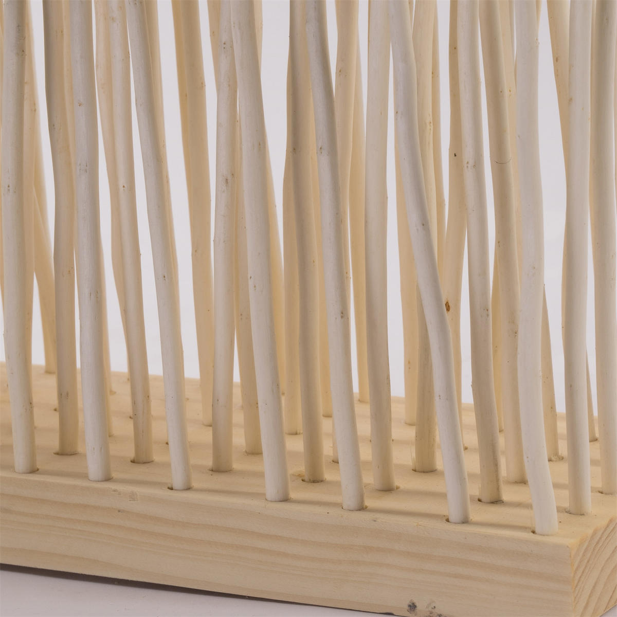 RAUMTEILER Kinki Weidenholz gewellt geblichen - Beige, Naturmaterialien (70/110/17cm) - CREEDWOOD